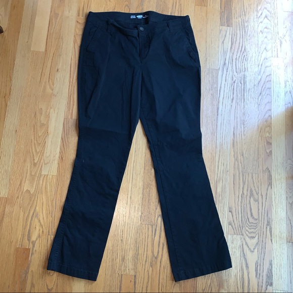 Old Navy Pants - Old navy khakis black boot cut 14